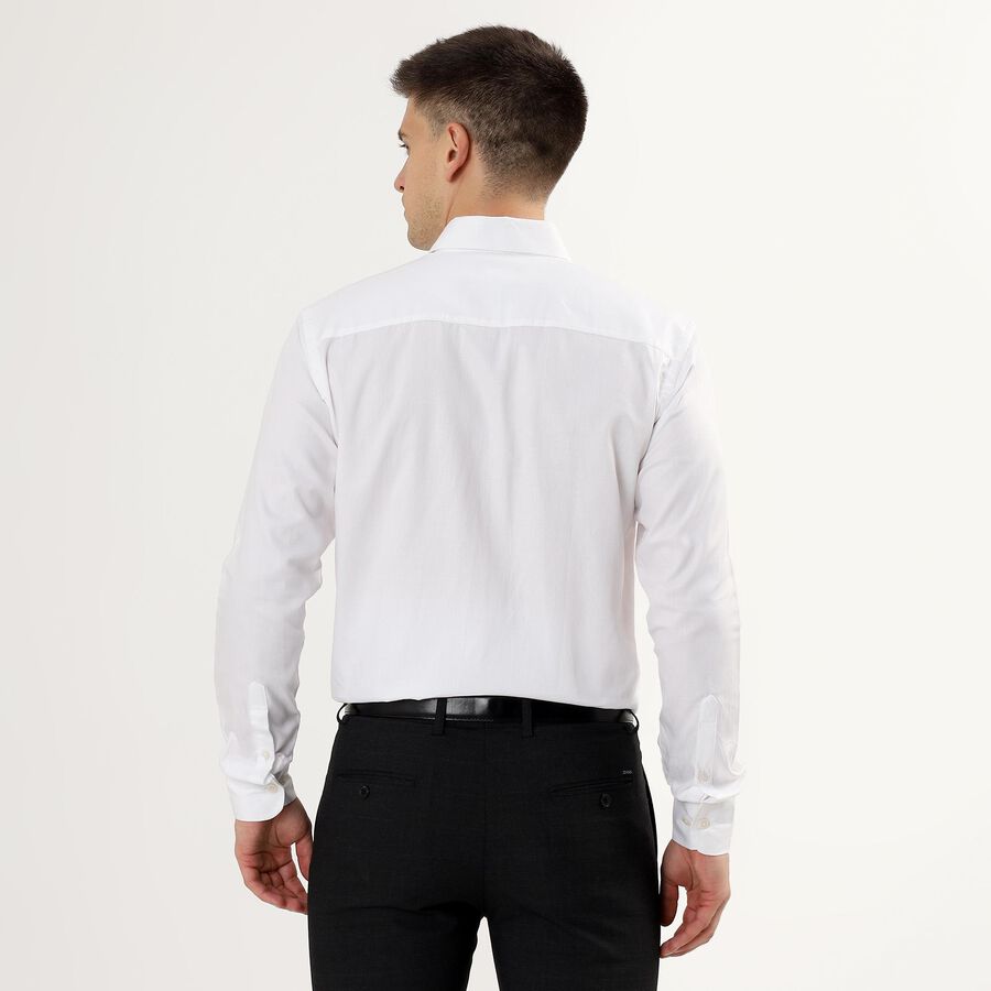 Men's 100% Cotton Cut Away Collar Formal Shirt , White, large image number null