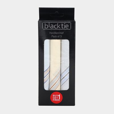 Men's Multicolour Striped Pack of 3 Handkerchief
