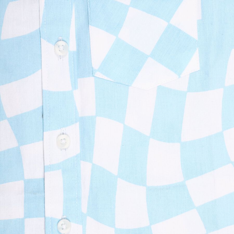 Boys' 100% Cotton Casual Shirt, हल्का नीला, large image number null