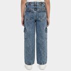 Girls' Jeans, Mid Blue, small