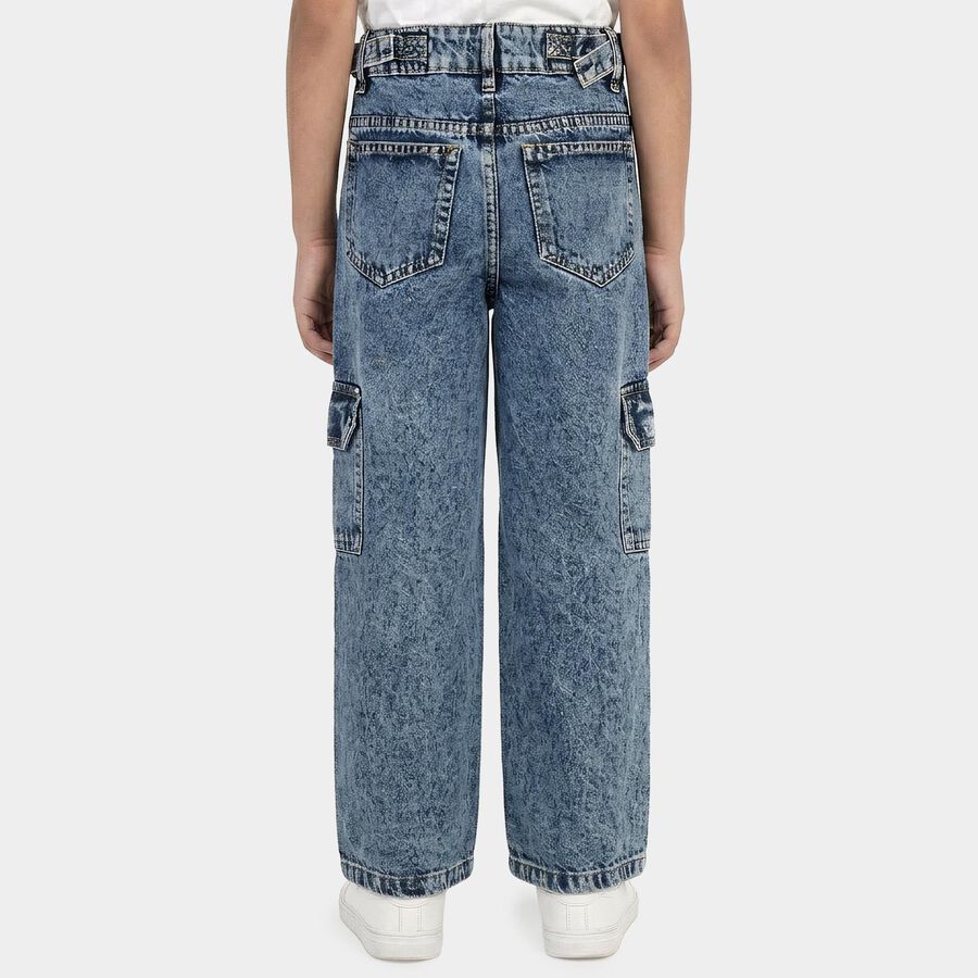 Girls' Jeans, Mid Blue, large