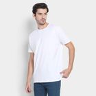 Men's 100% Cotton Round Neck Half Sleeves T-Shirt , White, small image number null