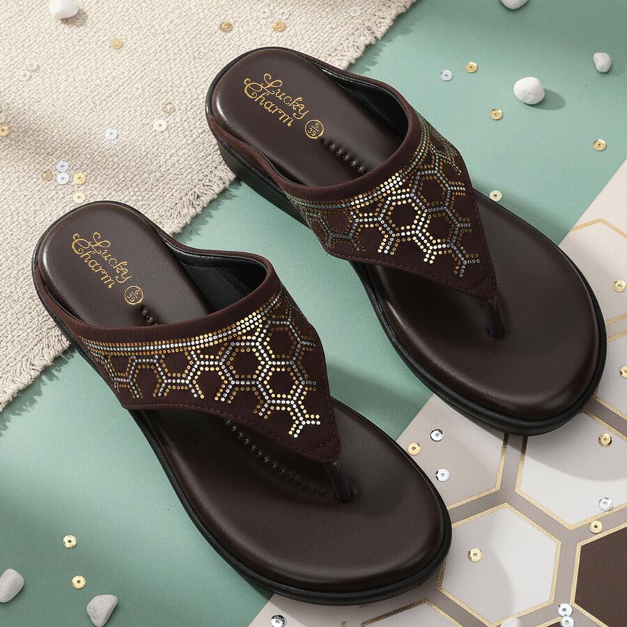 Ladies'-Sandal, भूरा, large