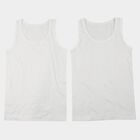 Boys White Round Neck Vest, सफ़ेद, small