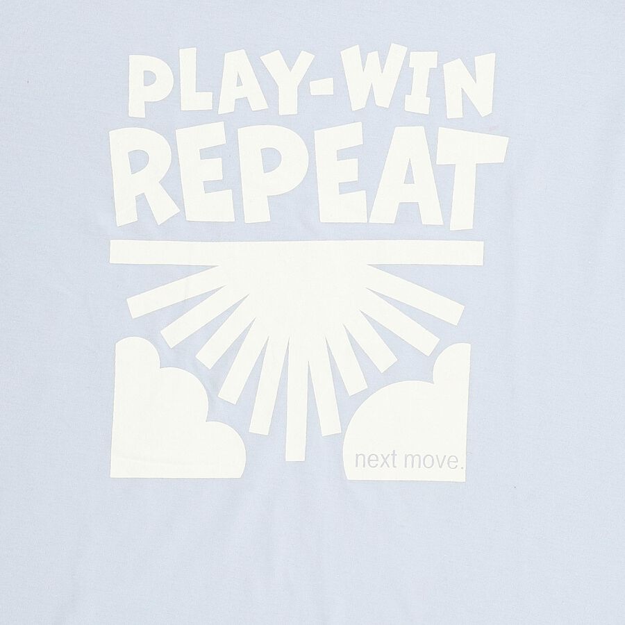 Boys Light Powder Blue Crew Neck Casual T-Shirt, हल्का नीला, large image number null