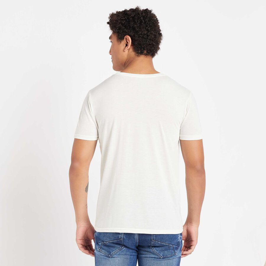 Round Neck T-Shirt, White, large image number null