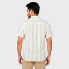Men's Olive Green Cotton Collar Regular Fit Casual Shirt, Olive, small