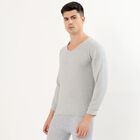 Men's Light Grey V-Neck Classic Thermal, Melange Light Grey, small image number null