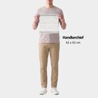 Men's White Striped Pack of 3 Handkerchief, White, small