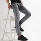 Men's Denim Skinny Jeans, Light Grey, small image number null