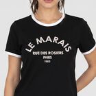 Women Black Round Neck Regular T-Shirt, Black, small