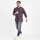 Cotton Checks Casual Shirt, Navy Blue, small image number null