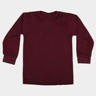 Girls' Maroon Long Sleeve Thermal, वाइन, small