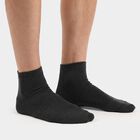Men's Ankle Length Pack of 3 Socks ( Grey, Black, White ), Navy Blue, small