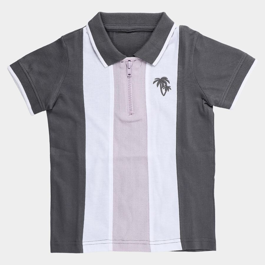 Boys' Half Sleeves T-Shirt, Lilac, large