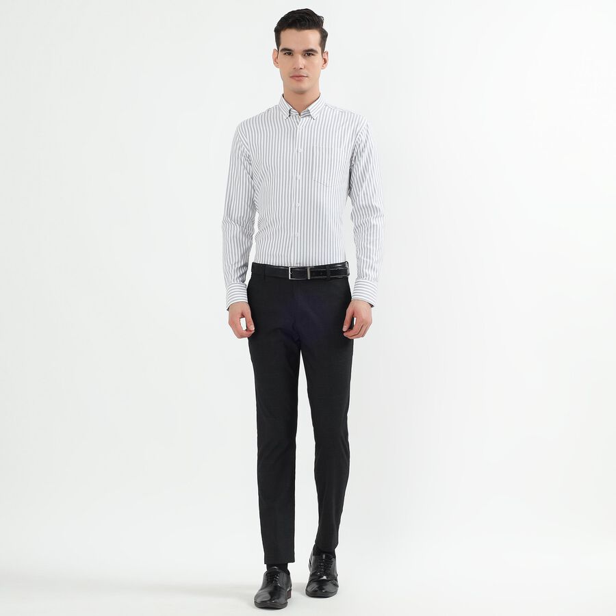 Men's Light Grey Button Down Classic Formal Shirt, हल्का ग्रे, large image number null