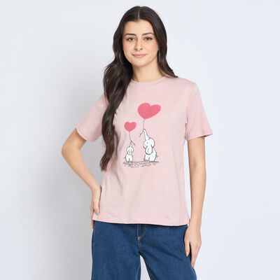 Ladies' 100% Cotton Round Neck T-Shirt