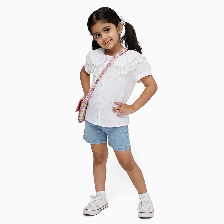 Girls' T-Shirt, सफ़ेद, large image number null
