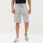 Men's Light Heather Grey Regular Fit Solid Jamaican Shorts, मिश्रित हल्का ग्रे, small image number null