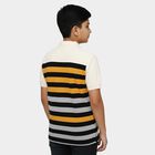 Boys Beige Polo Neck Casual T-Shirt, मस्टर्ड, small image number null