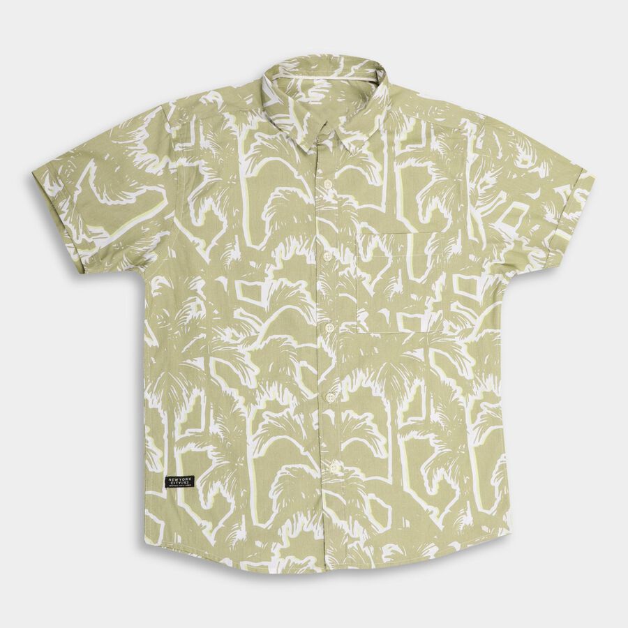 Boys' 100% Cotton Casual Shirt , Light Green, large image number null