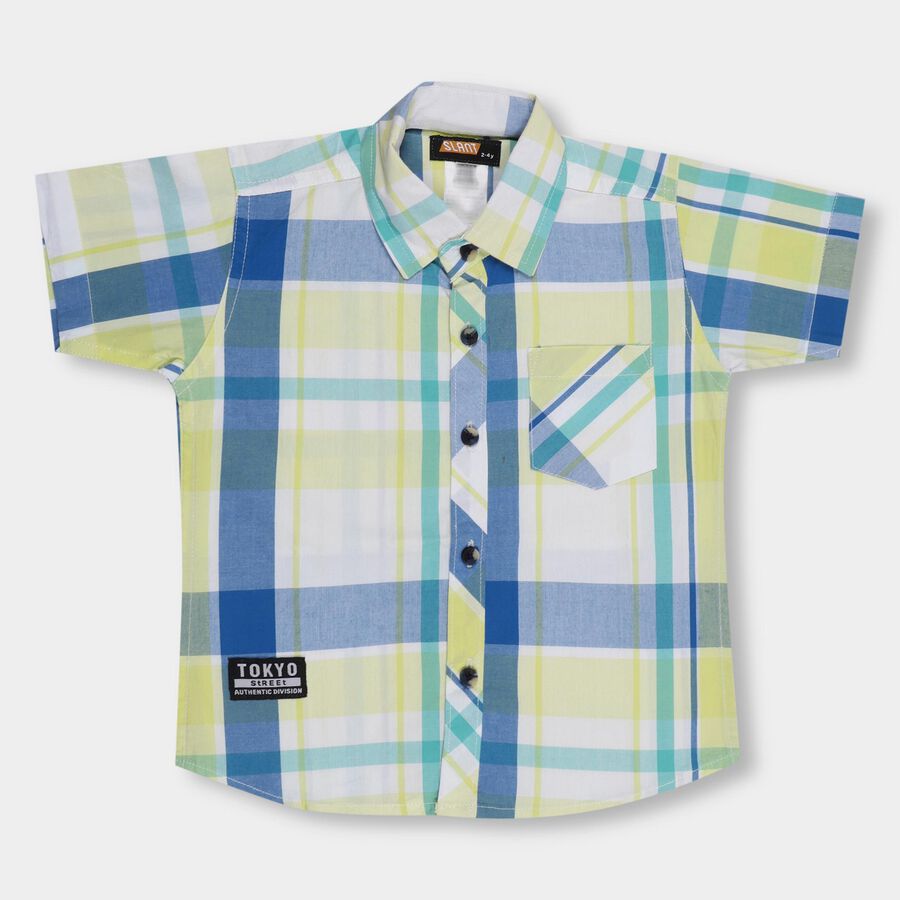 Boys' 100% Cotton Casual Shirt , पीला, large image number null