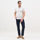 Men's Deep Navy Blue Slim Fit Casual Trousers, नेवी ब्लू, small