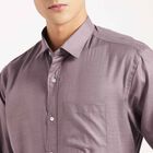 Solid Regular Collar Formal Shirt, Purple, small image number null