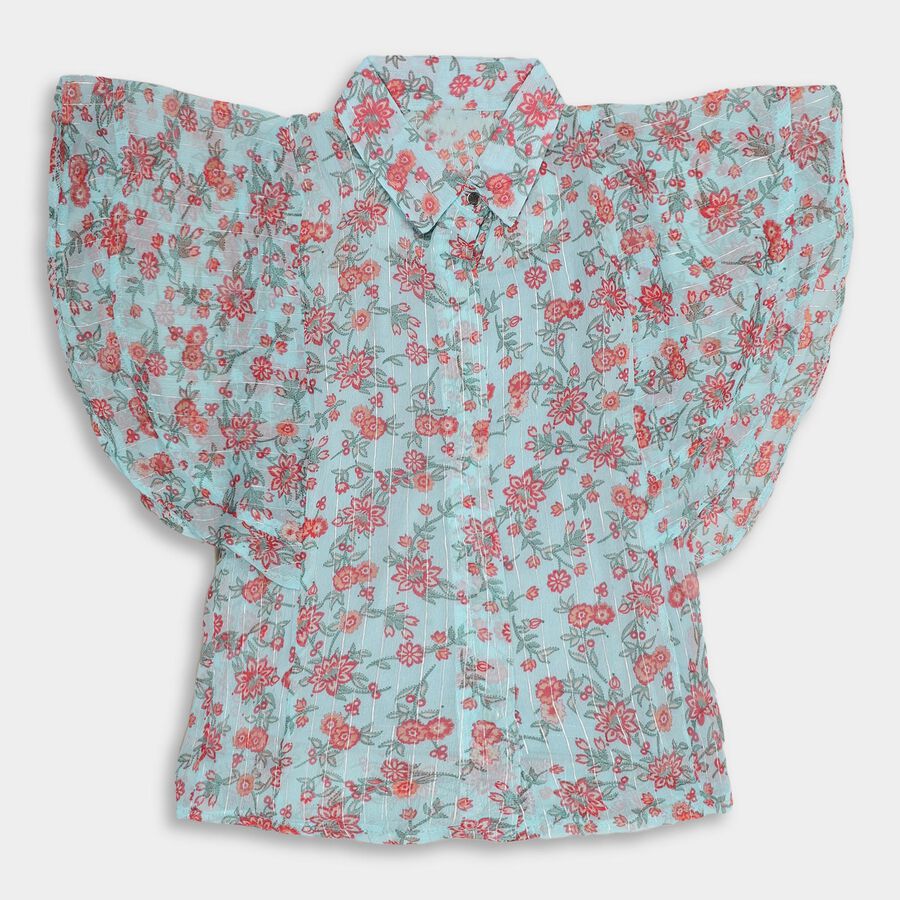 Girls' T-Shirt , एक्वा, large image number null