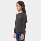 Girls Charcoal Long Sleeve Thermal, Charcoal, small