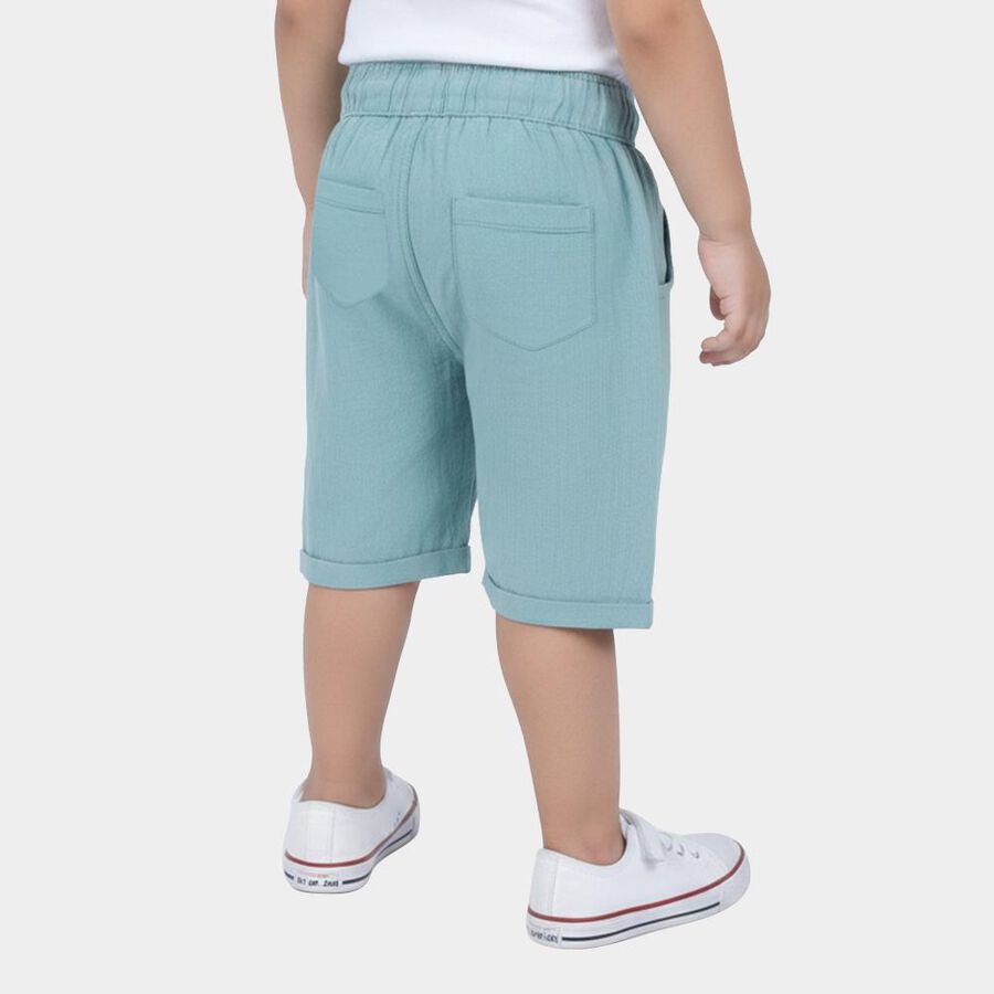 Boys' Light Blue Regular Fit Drawstring Jamaican Shorts, हल्का नीला, large