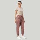 Women's Pink Regular Fit Solid Track Pants, Light Pink, small