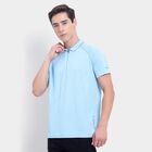 Printed Polo T-Shirt, Sky Blue, small image number null