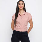 Solid 3/4th Sleeves Shirt, Pink, small image number null