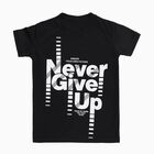 Boys Jet Black Round Neck Casual T-Shirt, काला, small image number null