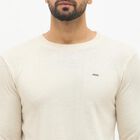 Men's Off-White Crew Neck Casual Pullover, ऑफ व्हाइट, small image number null