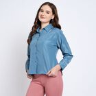Ladies' Shirt, मध्यम नीला, small image number null