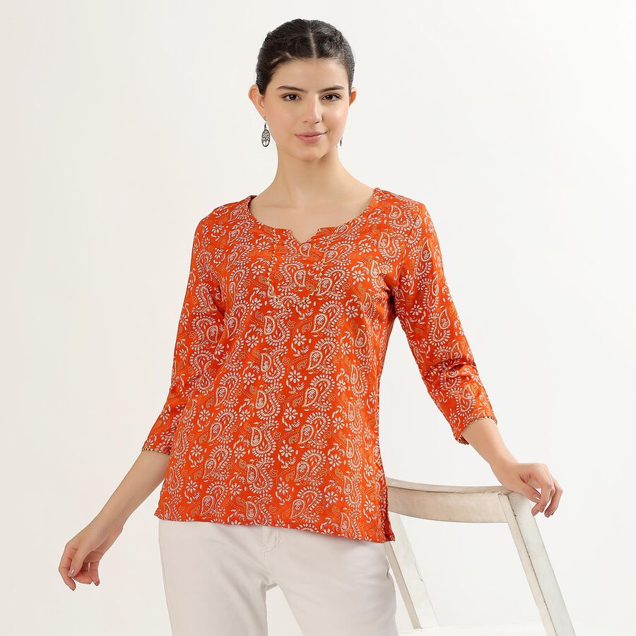 Ladies' Kurti , Orange, large image number null