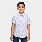 Boys Light Blue Cotton Classic Collar Casual Shirt, Light Blue, small