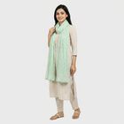 Women's Mint Green Solid Dupatta, हल्का हरा, small