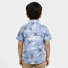 Boys Blue Cotton Half Sleeve Classic Casual Shirt, Light Blue, small