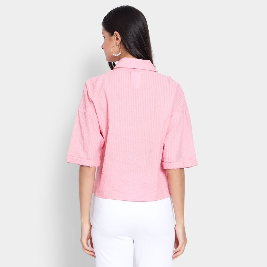 Ladies' 100% Cotton Shirt, Pink, large image number null