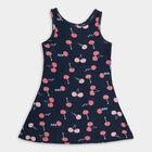 Girls' 100% Cotton Frock , Navy Blue, small image number null