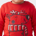 Infants Red Crew Neck Pullover Sweatshirt, Red, small