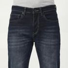 Men's Blue Slim Fit Classic Jeans, Dark Blue, small