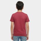 Boys' Pink Round Neck Casual T-Shirt, गुलाबी, small