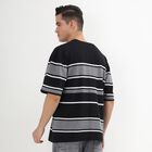 Men's Round Neck Half Sleeves T-Shirt, Black, small