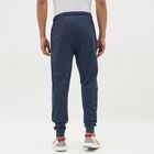 Men's Deep Navy Blue Regular Fit Logo Track Pants, Melange Blue, small image number null