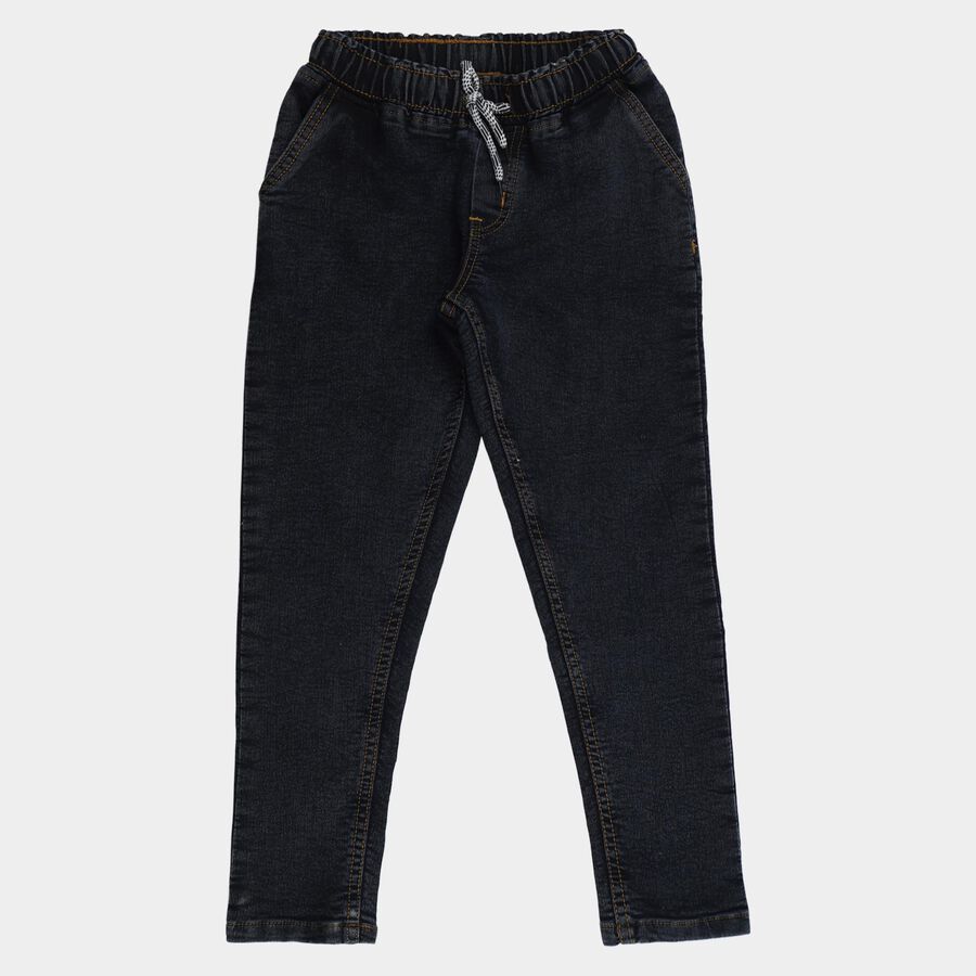 Boys' Jeans, गहरा ग्रे, large