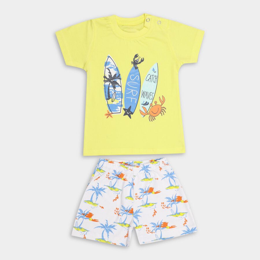 Infant Boys' 100% Cotton Baba Suit , पीला, large image number null
